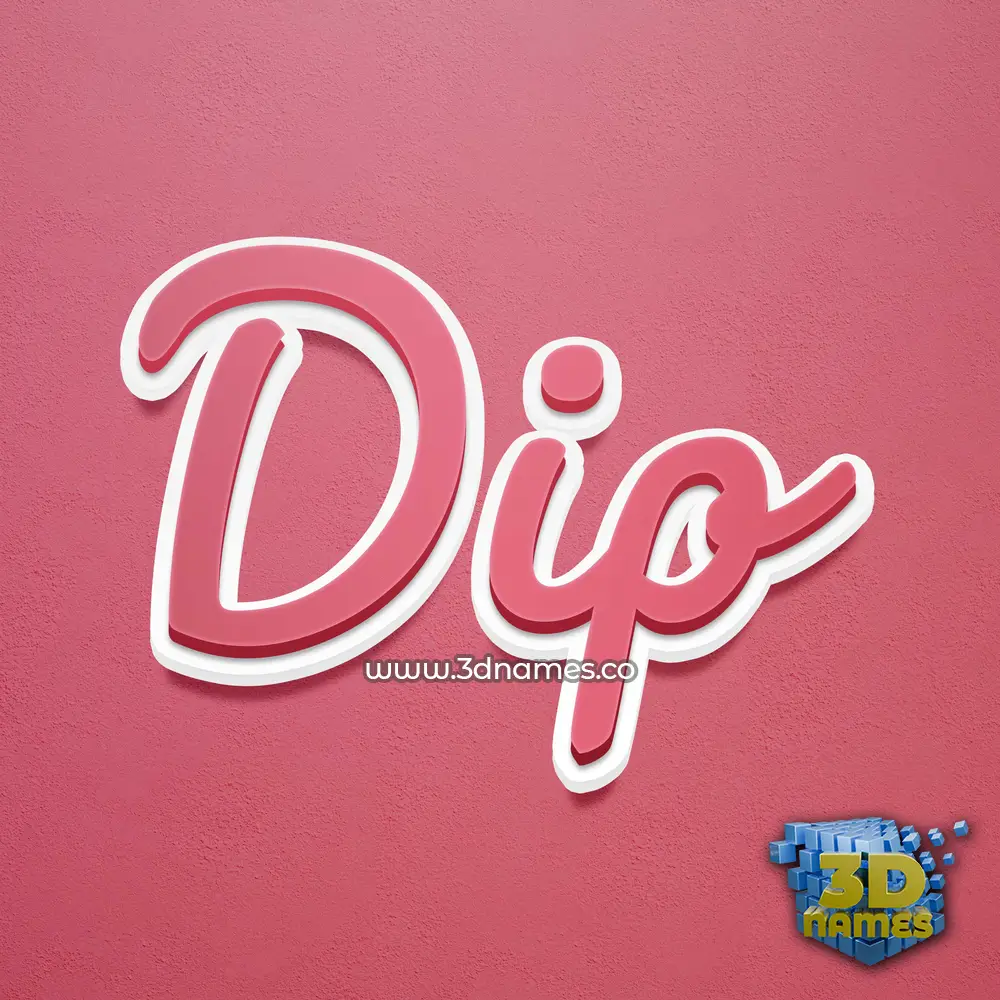 dip in Red Scribble style - 3D name wallpaper