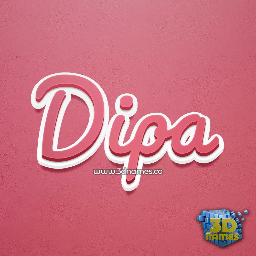 dipa in Red Scribble style - 3D name wallpaper