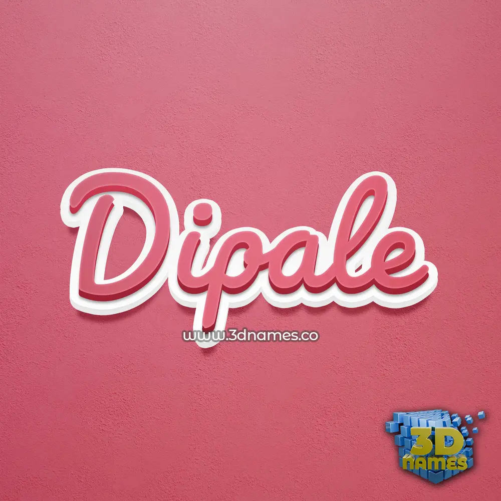 dipale in Red Scribble style - 3D name wallpaper