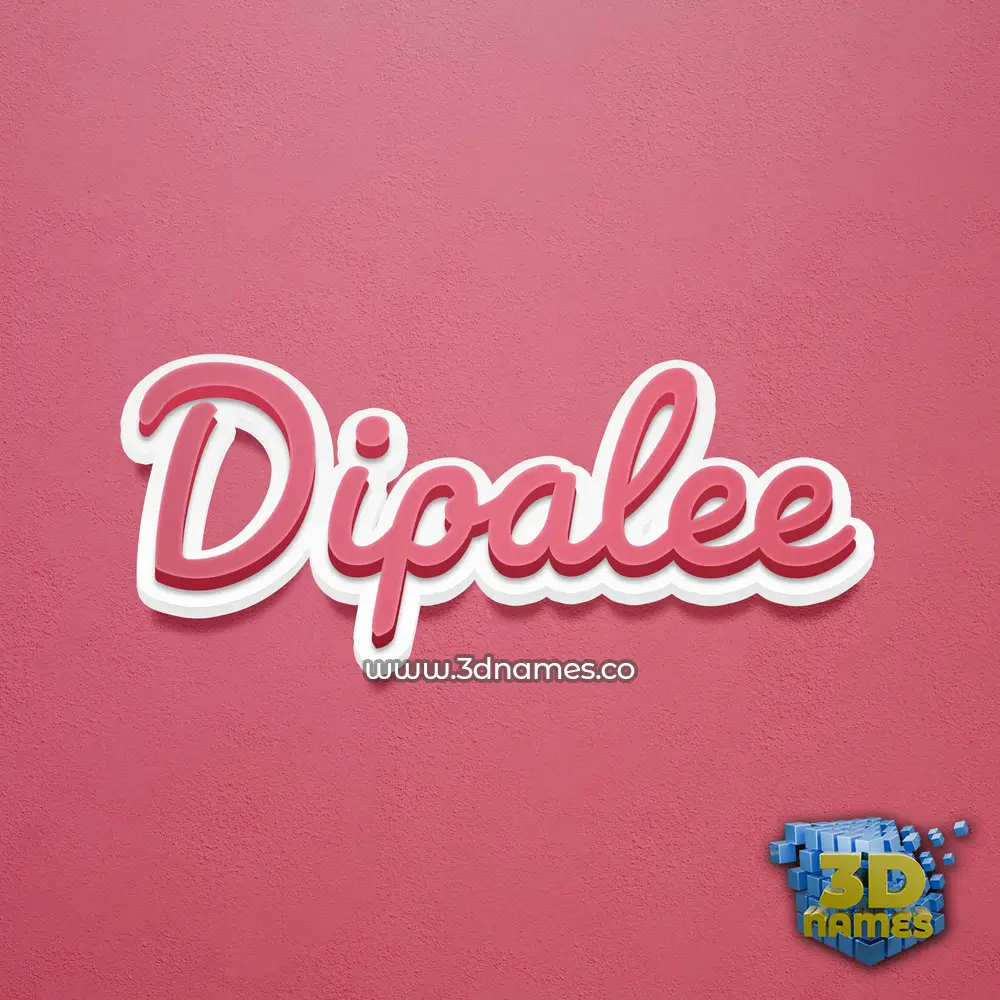 dipalee in Red Scribble style - 3D name wallpaper