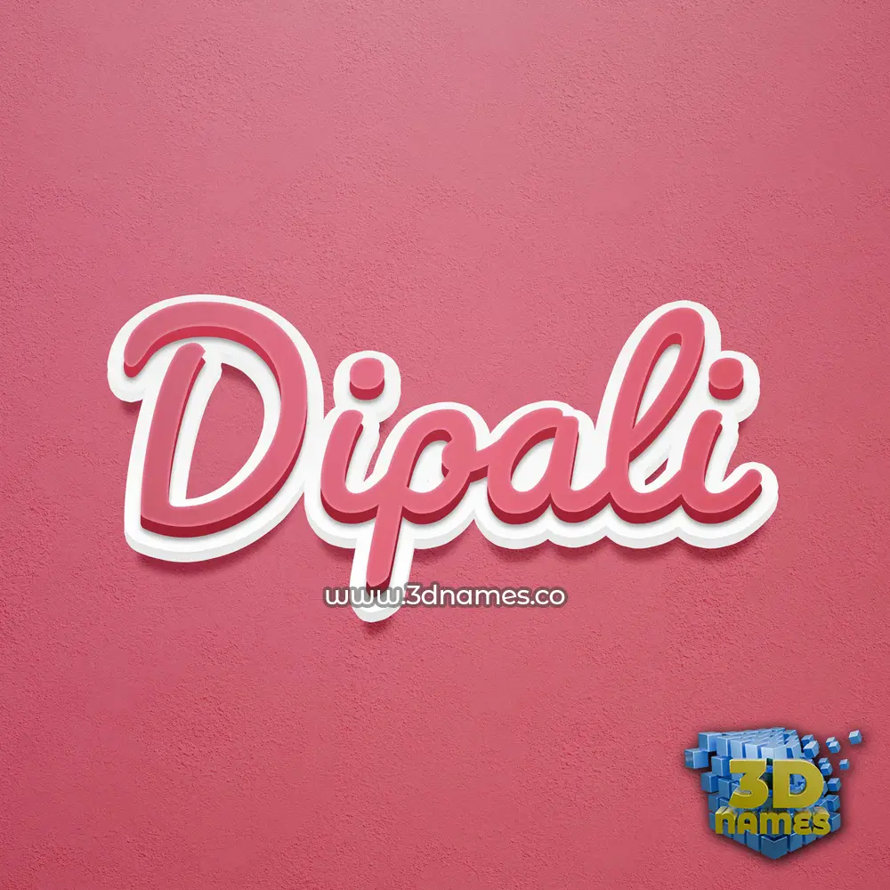 dipali in Red Scribble style - 3D name wallpaper