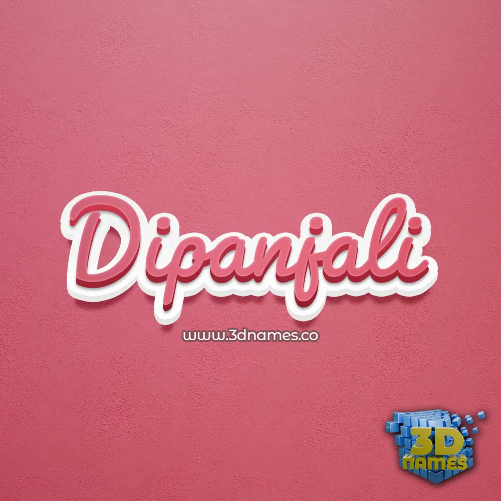 dipanjali in Red Scribble style - 3D name wallpaper