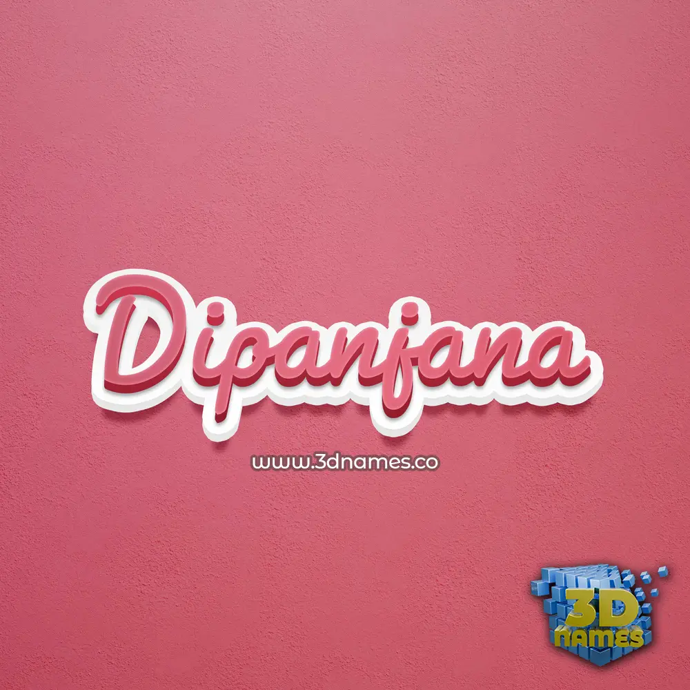 dipanjana in Red Scribble style - 3D name wallpaper