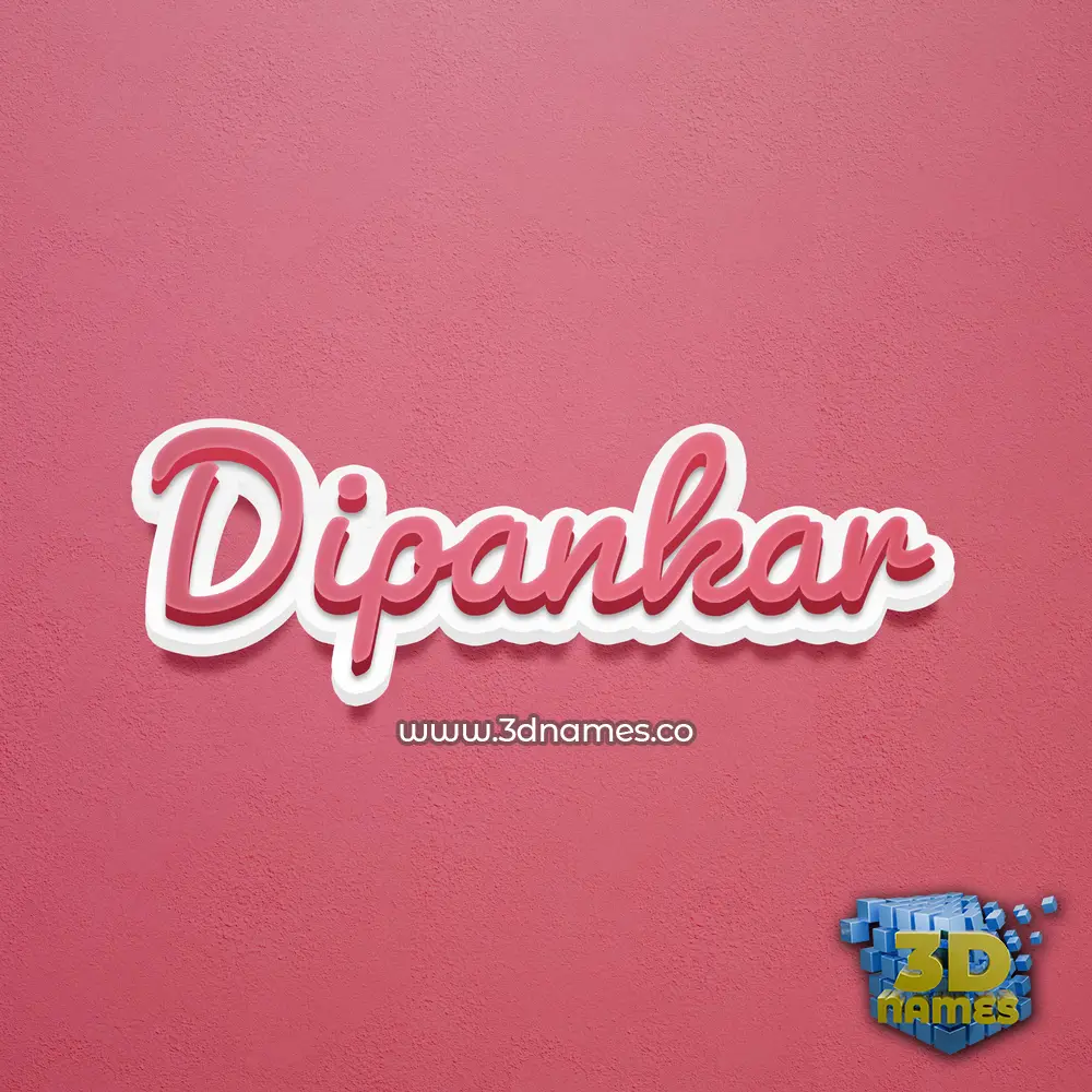 dipankar in Red Scribble style - 3D name wallpaper