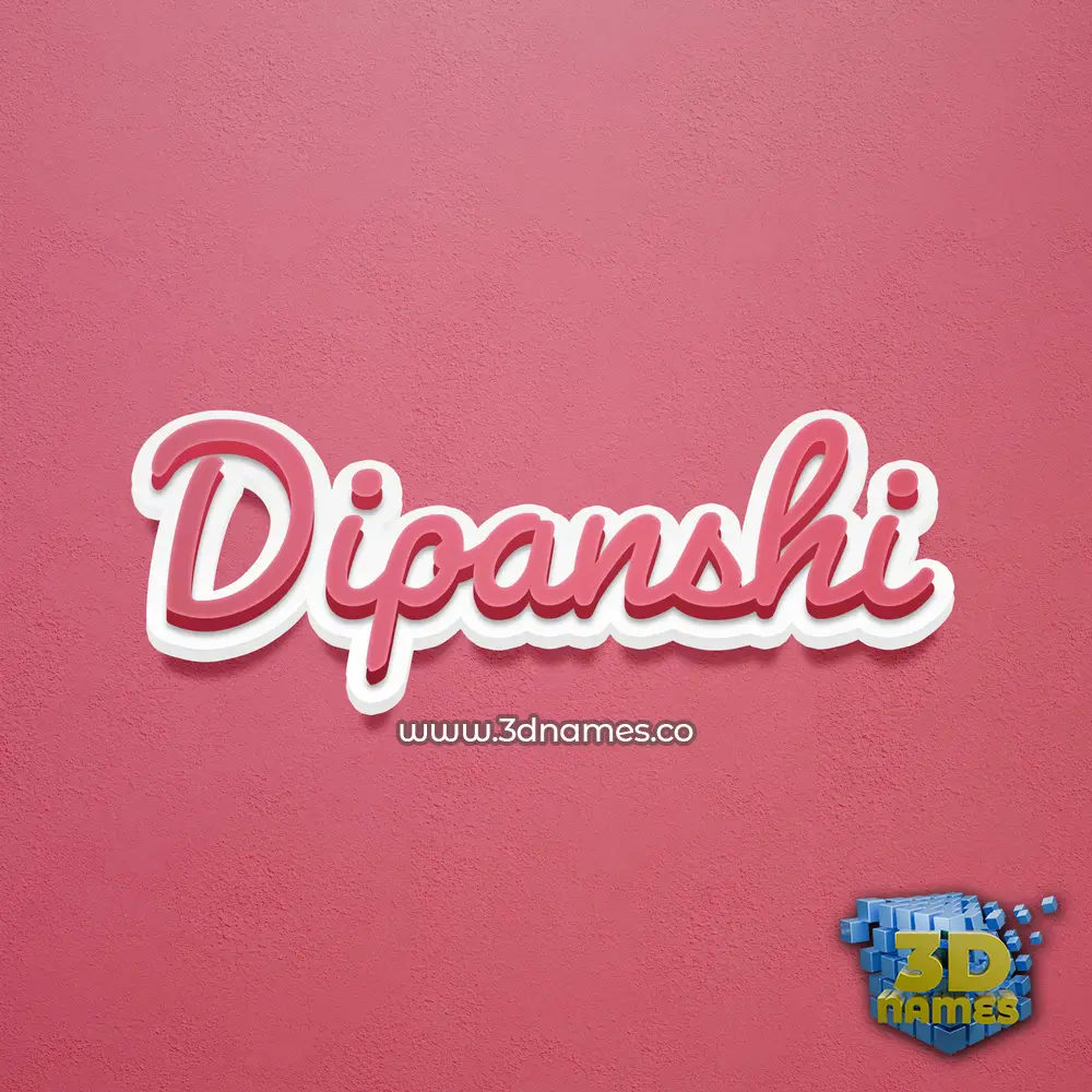 dipanshi in Red Scribble style - 3D name wallpaper