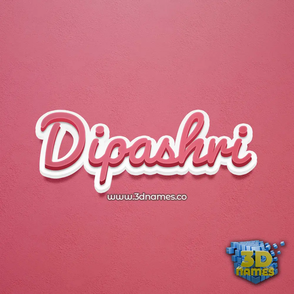 dipashri in Red Scribble style - 3D name wallpaper