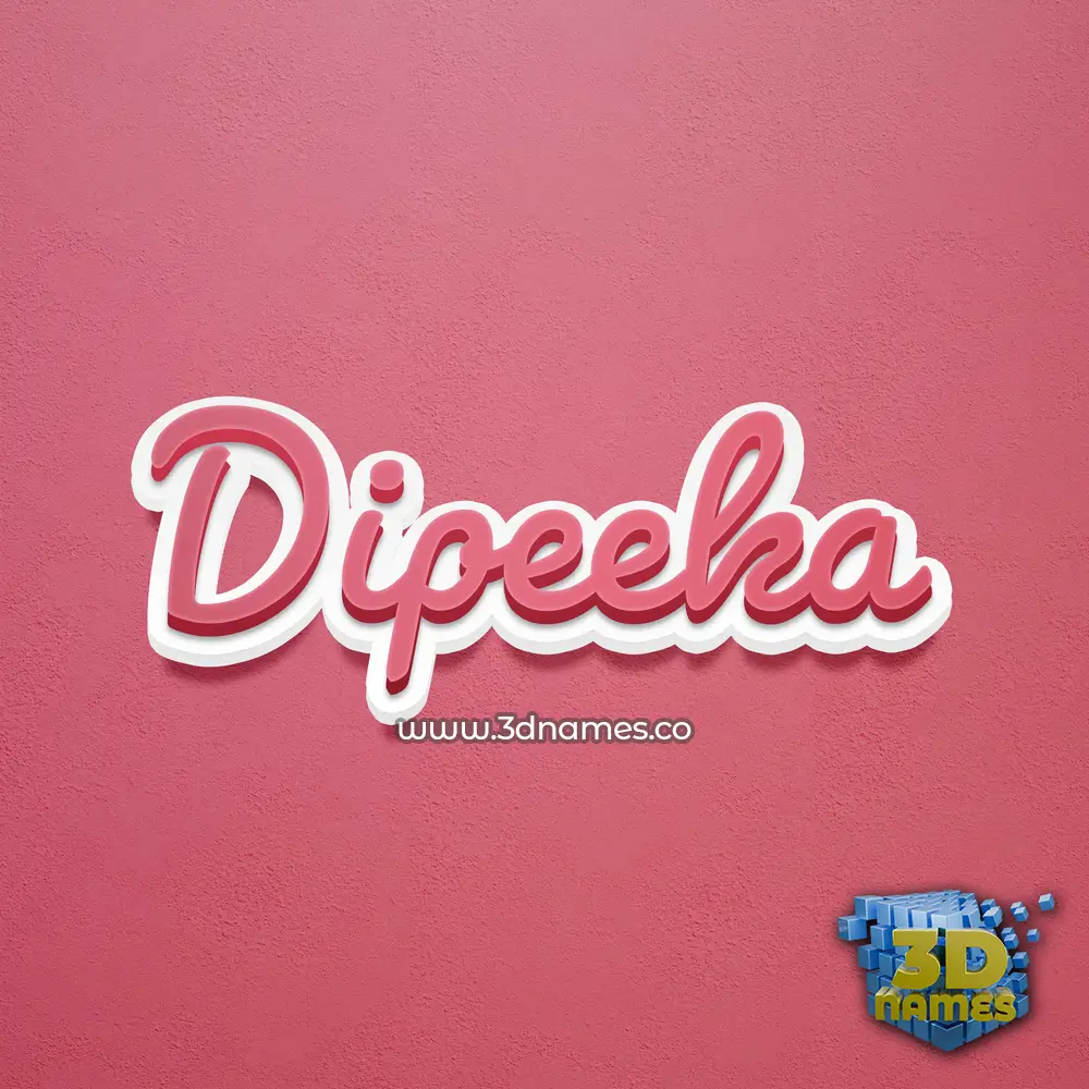 dipeeka in Red Scribble style - 3D name wallpaper