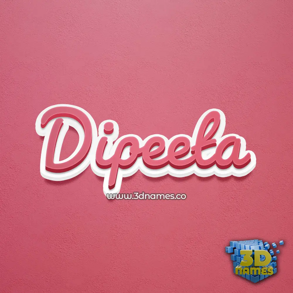 dipeeta in Red Scribble style - 3D name wallpaper