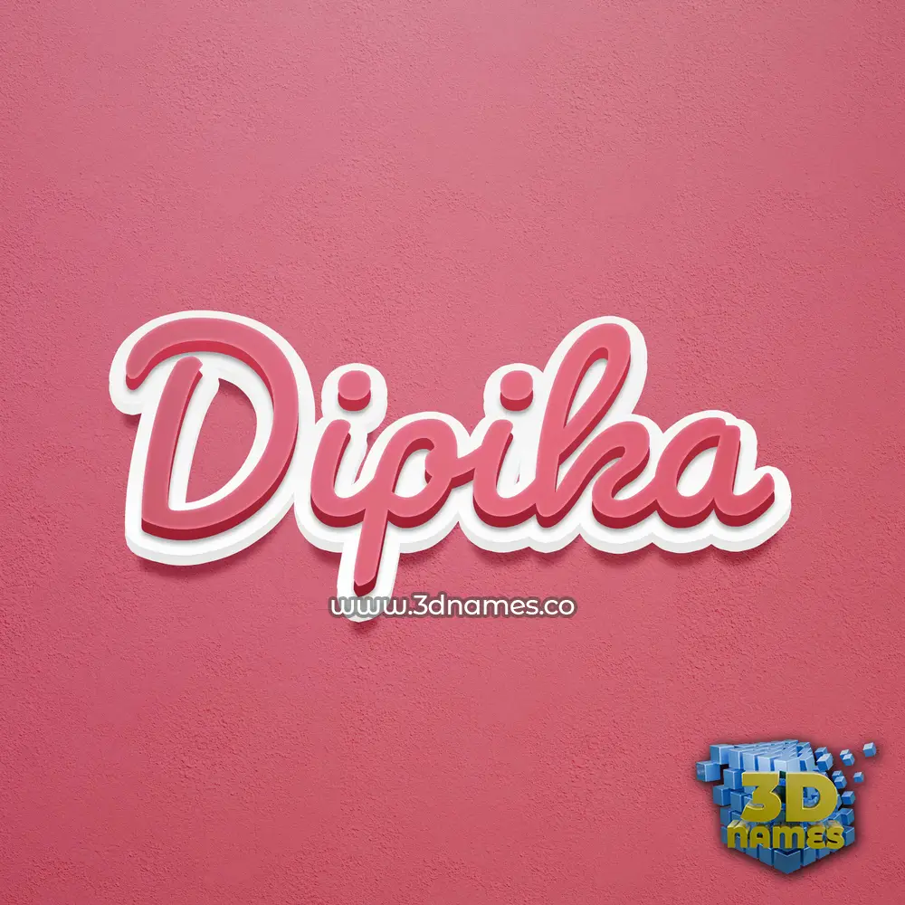 dipika in Red Scribble style - 3D name wallpaper