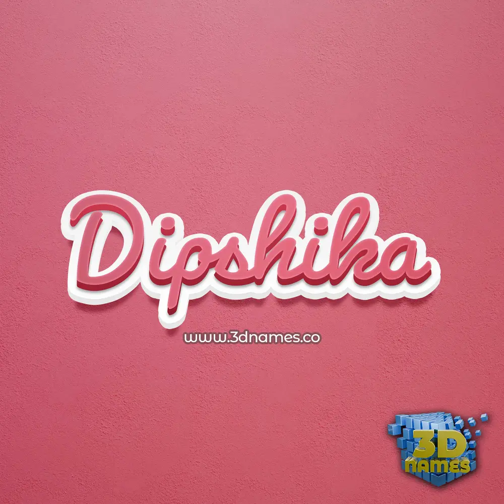 dipshika in Red Scribble style - 3D name wallpaper