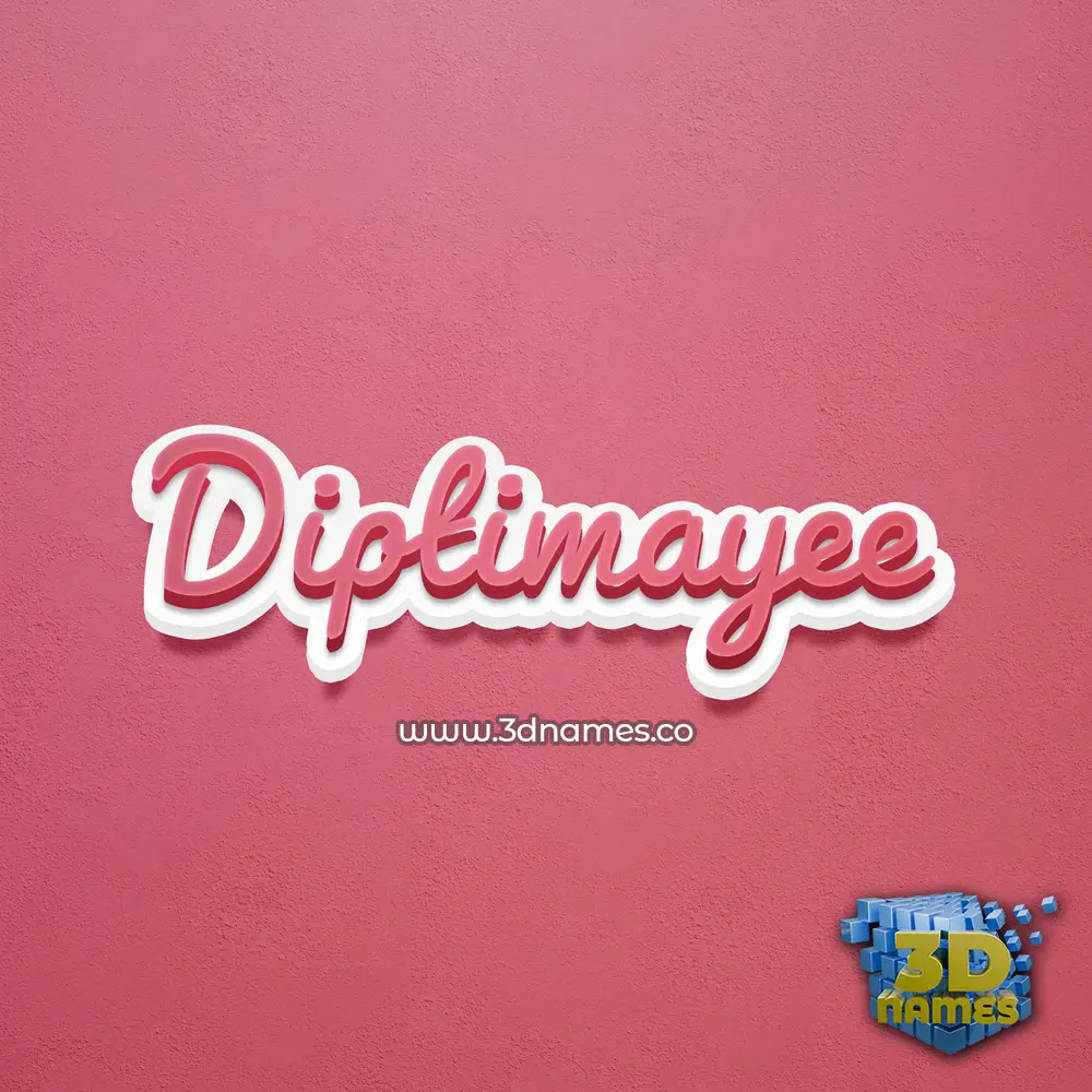 diptimayee in Red Scribble style - 3D name wallpaper