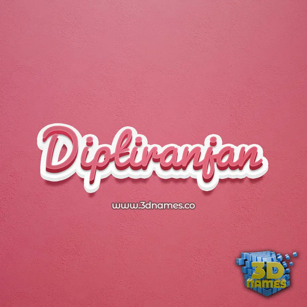 diptiranjan in Red Scribble style - 3D name wallpaper