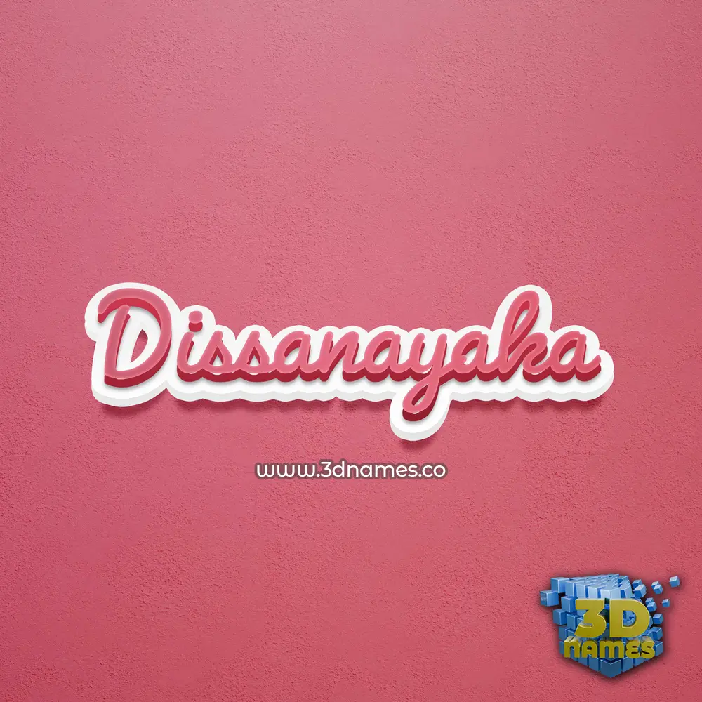 dissanayaka in Red Scribble style - 3D name wallpaper