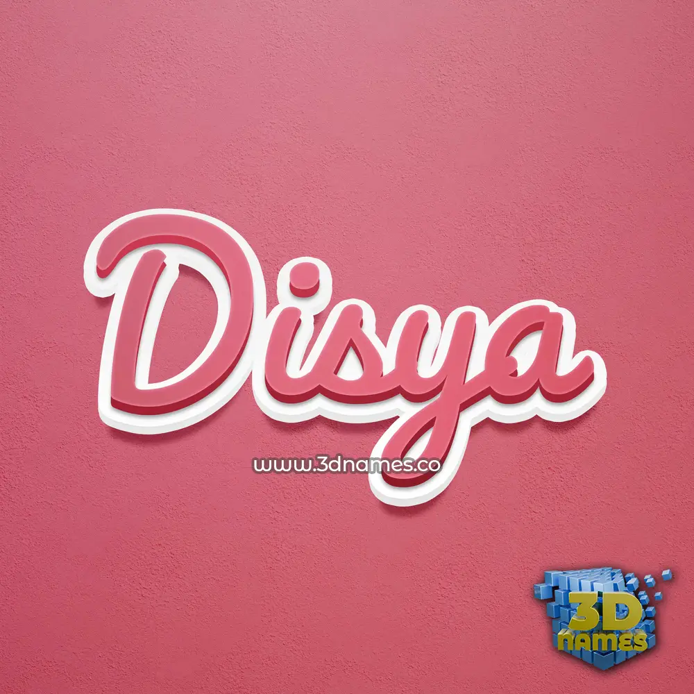 disya in Red Scribble style - 3D name wallpaper