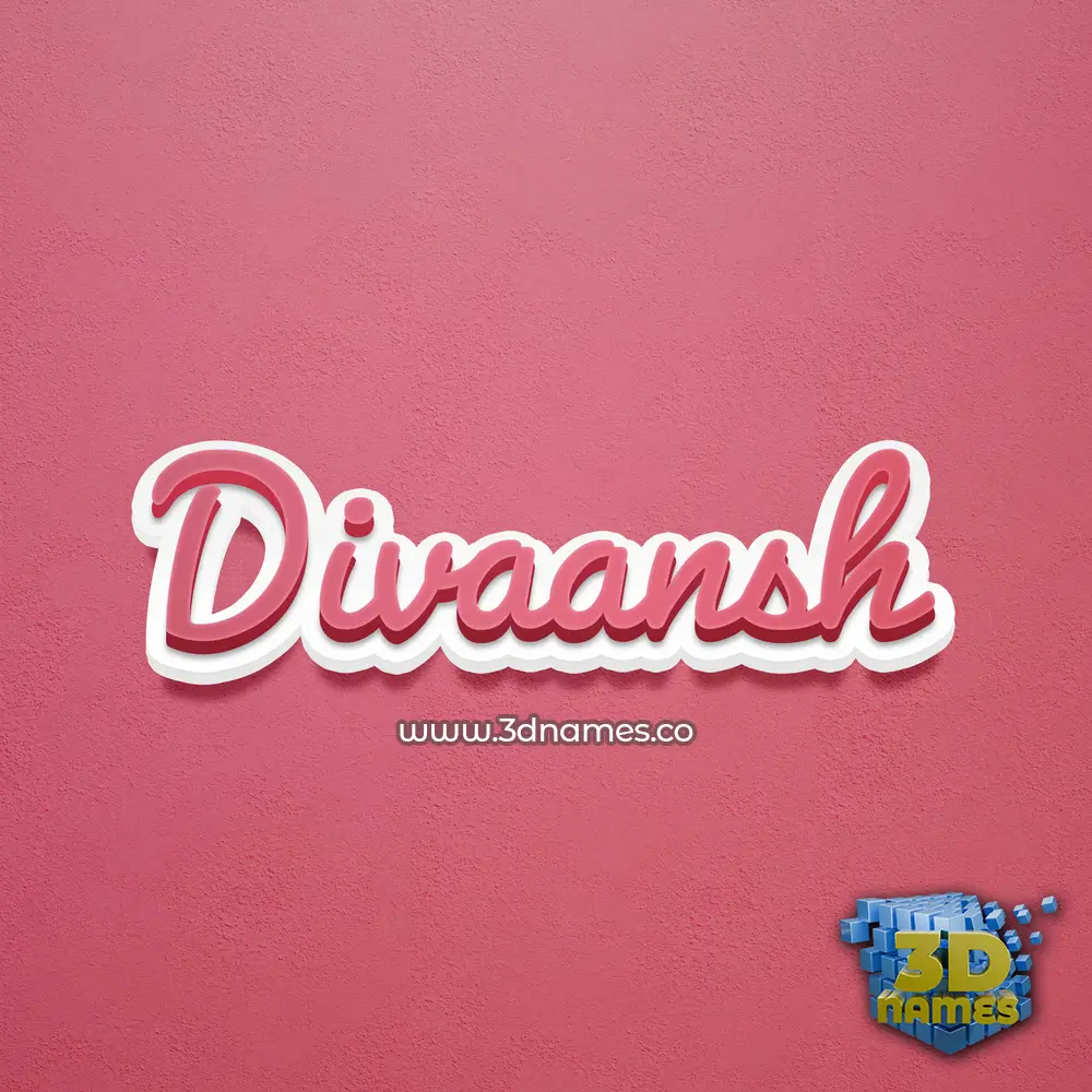 divaansh in Red Scribble style - 3D name wallpaper