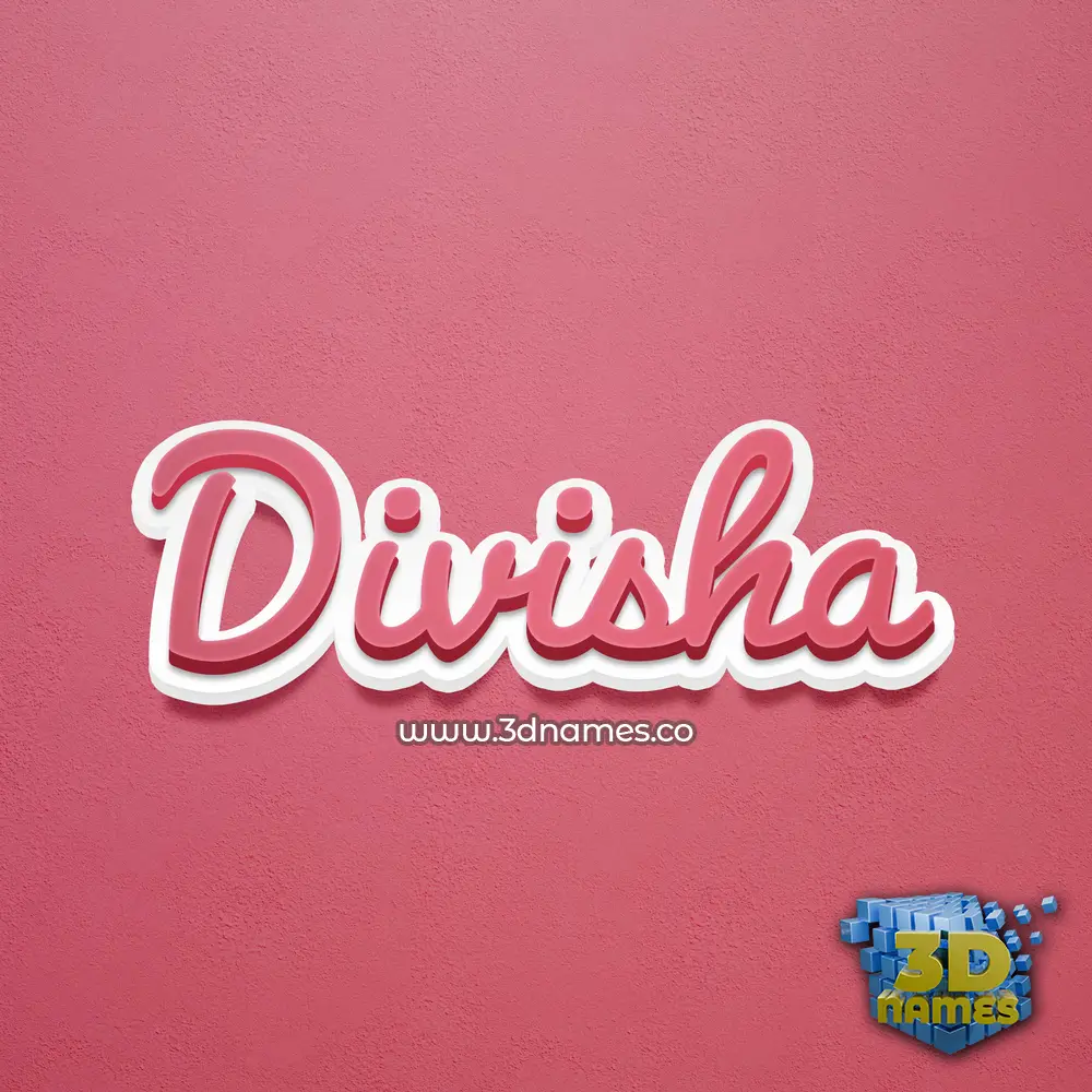 divisha in Red Scribble style - 3D name wallpaper