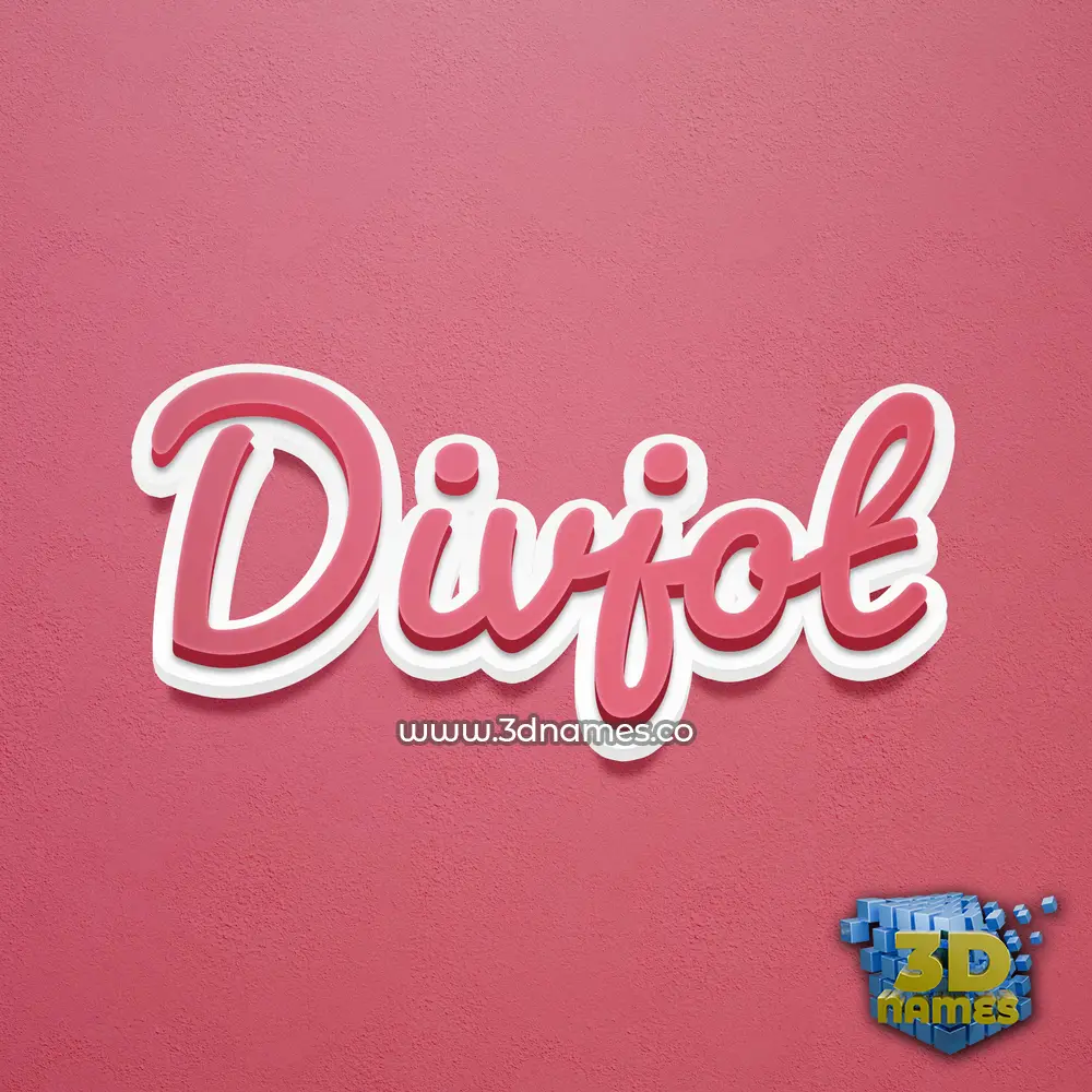 divjot in Red Scribble style - 3D name wallpaper