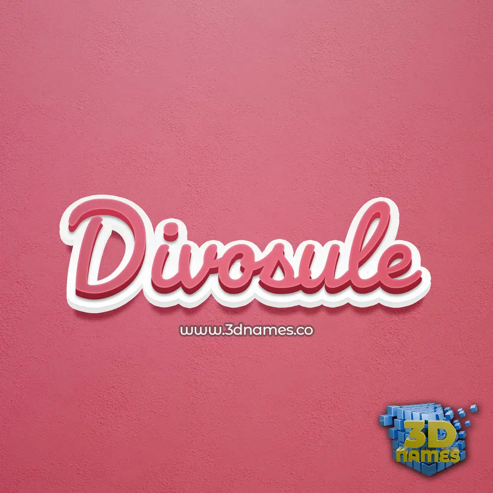 divosule in Red Scribble style - 3D name wallpaper