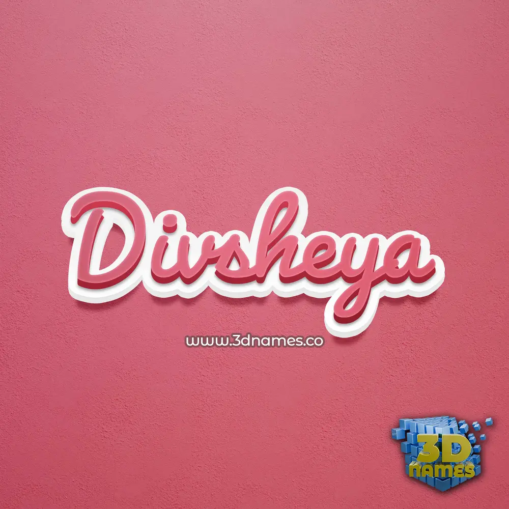 divsheya in Red Scribble style - 3D name wallpaper