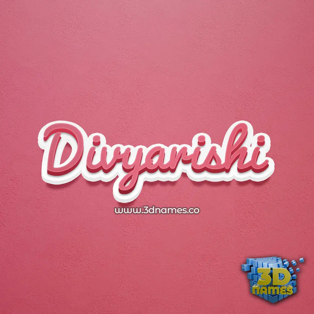 divyarishi in Red Scribble style - 3D name wallpaper