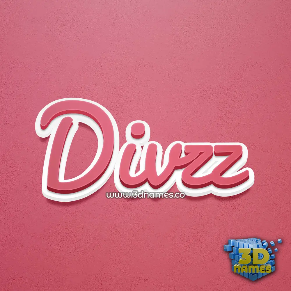 divzz in Red Scribble style - 3D name wallpaper
