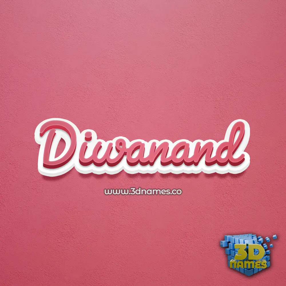 diwanand in Red Scribble style - 3D name wallpaper