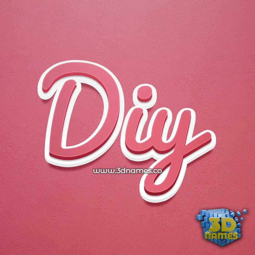 diy in Red Scribble style - 3D name wallpaper