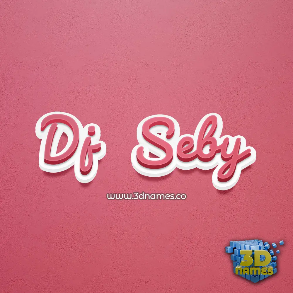 dj   seby in Red Scribble style - 3D name wallpaper