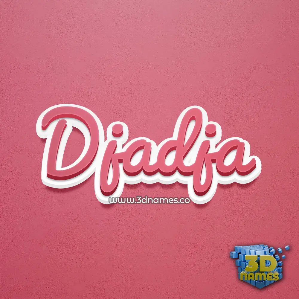 djadja in Red Scribble style - 3D name wallpaper