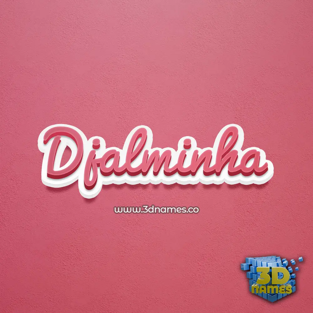 djalminha in Red Scribble style - 3D name wallpaper