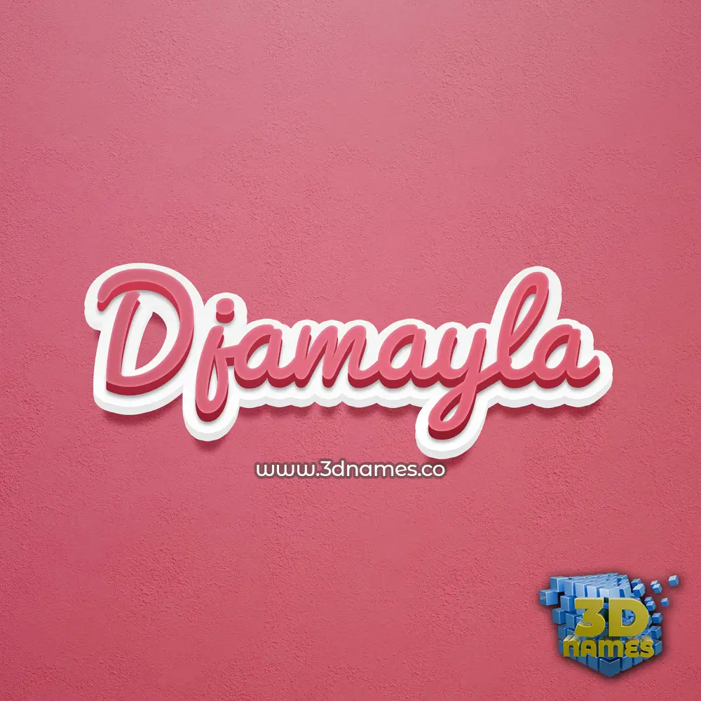 djamayla in Red Scribble style - 3D name wallpaper