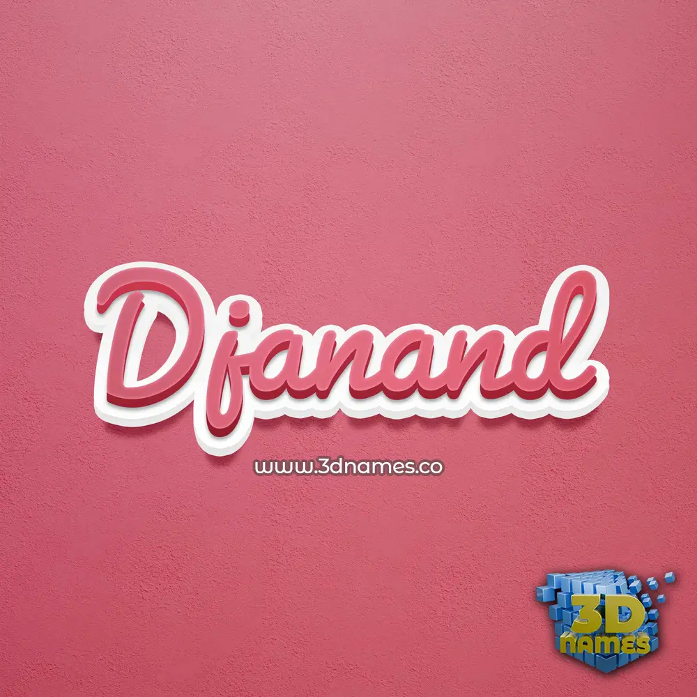 djanand in Red Scribble style - 3D name wallpaper