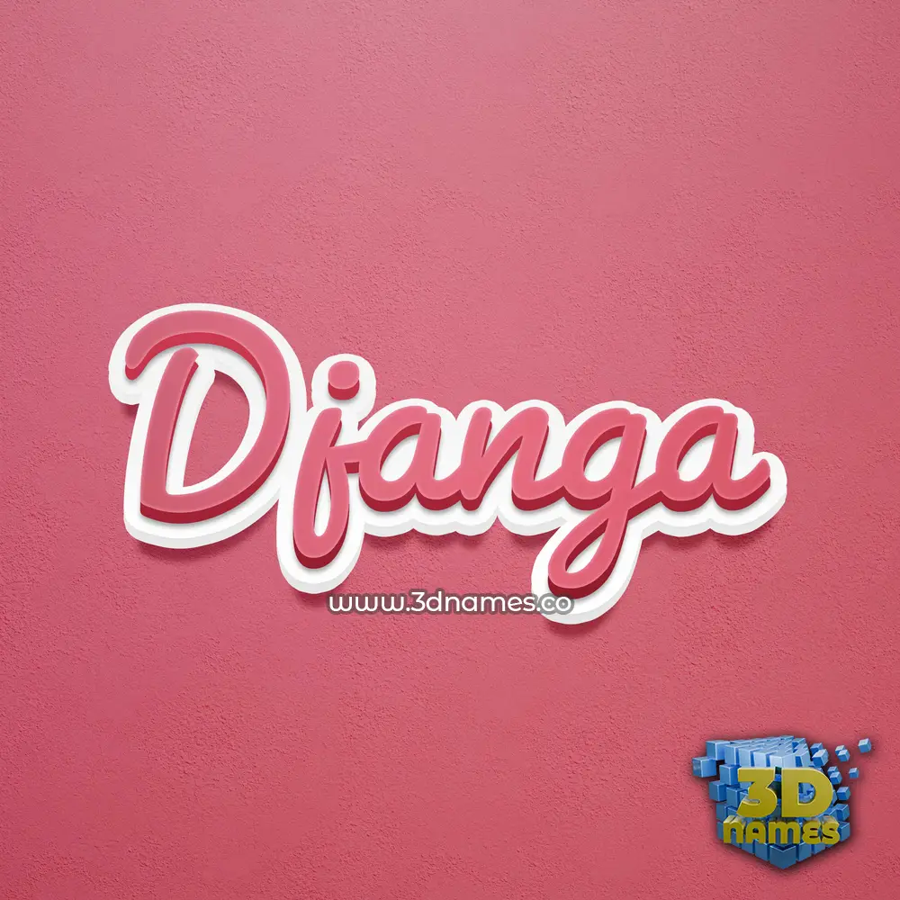 djanga in Red Scribble style - 3D name wallpaper