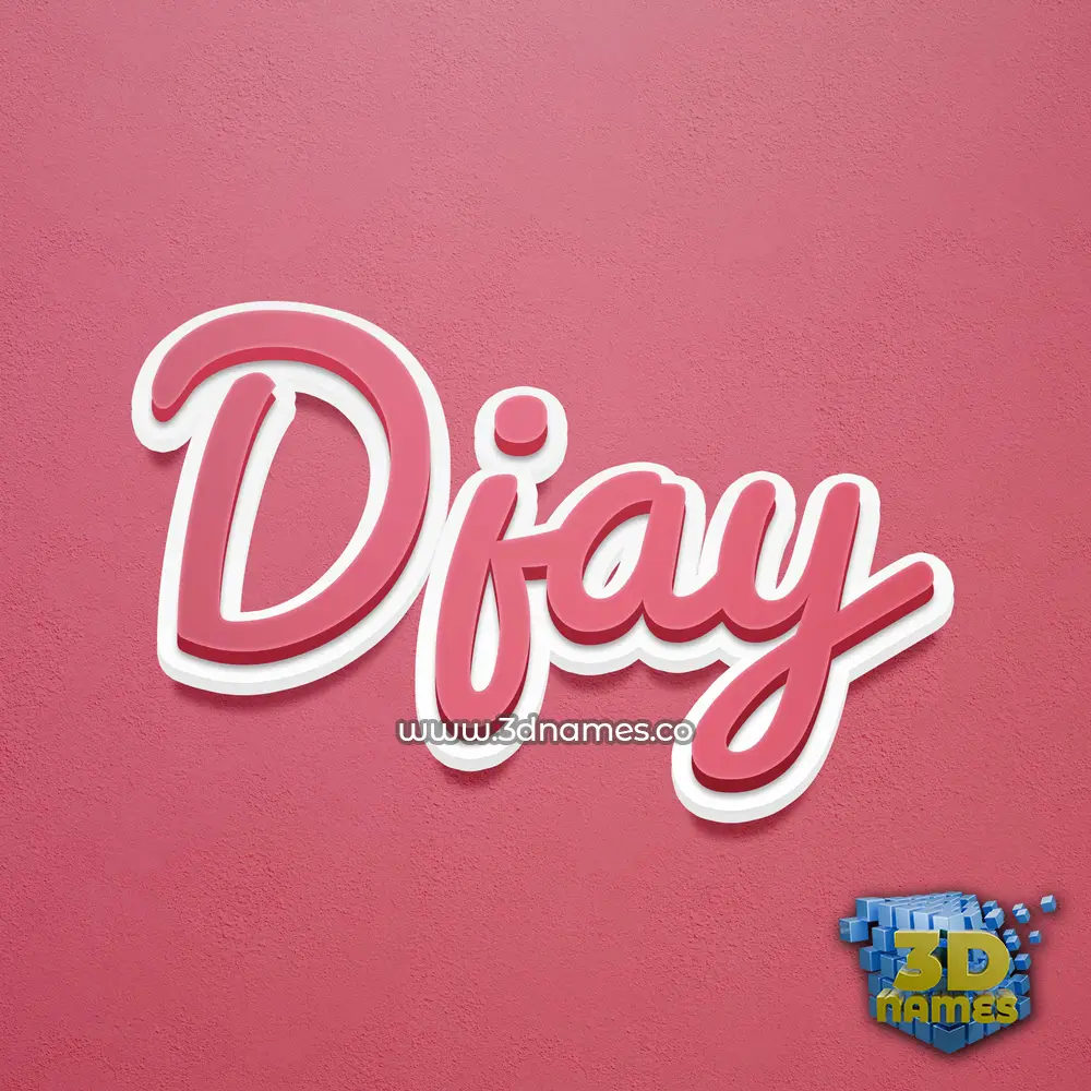 djay in Red Scribble style - 3D name wallpaper
