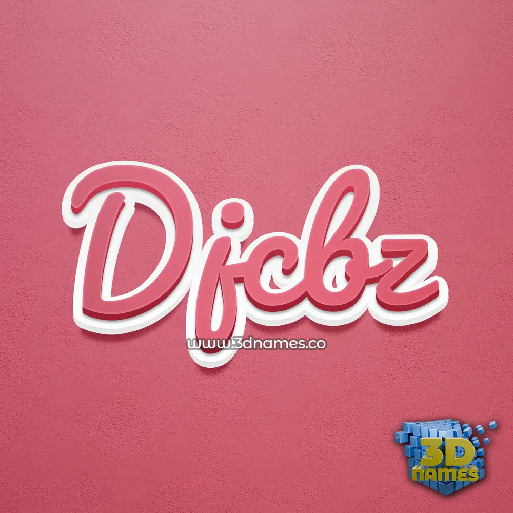 djcbz in Red Scribble style - 3D name wallpaper
