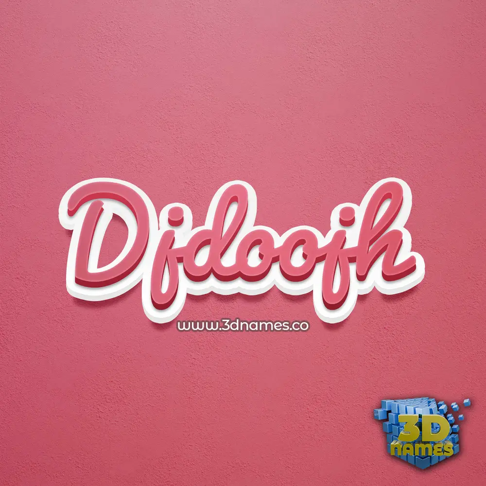 djdoojh in Red Scribble style - 3D name wallpaper