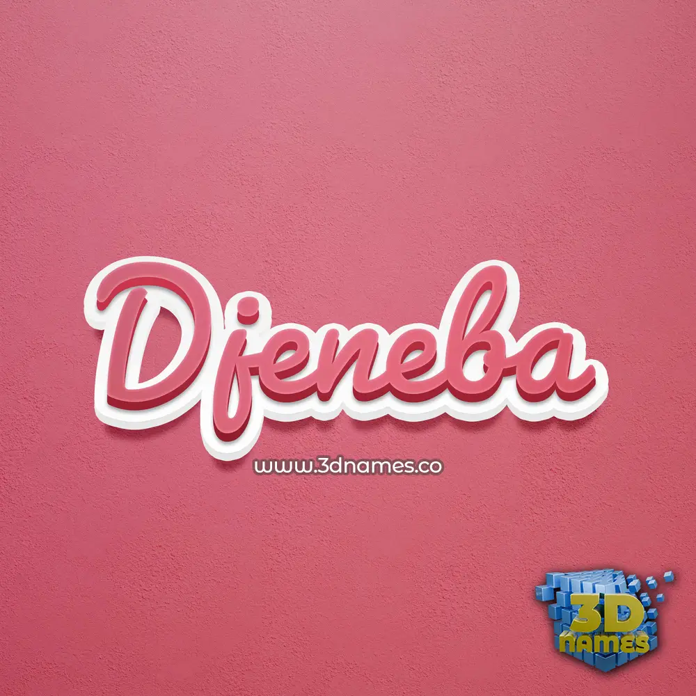 djeneba in Red Scribble style - 3D name wallpaper