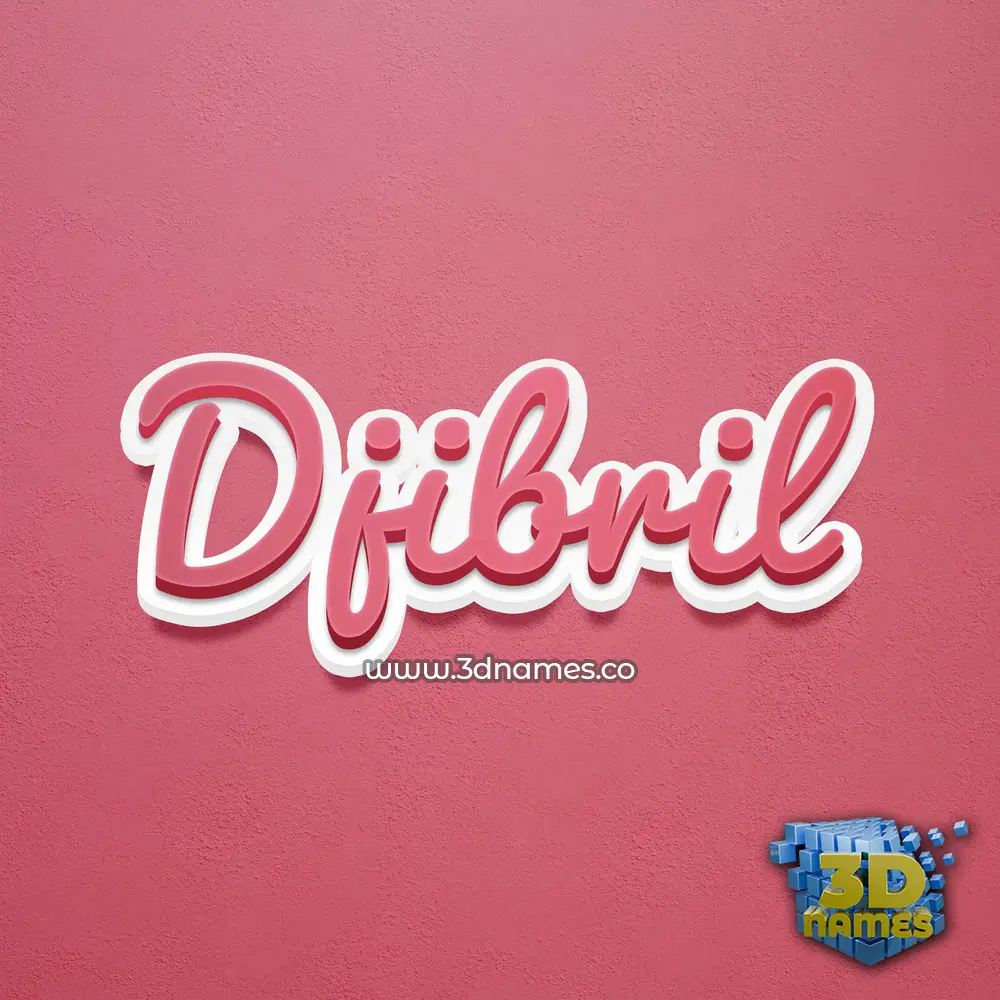 djibril in Red Scribble style - 3D name wallpaper