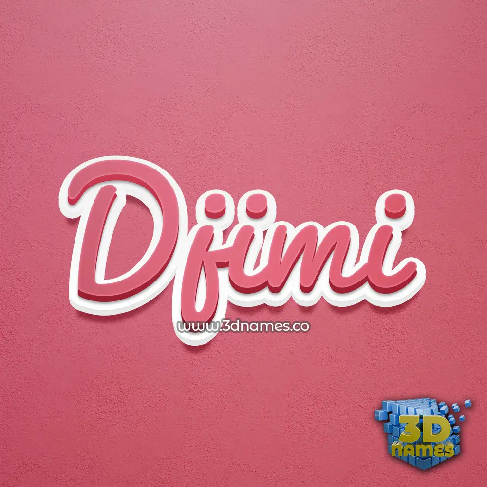 djimi in Red Scribble style - 3D name wallpaper
