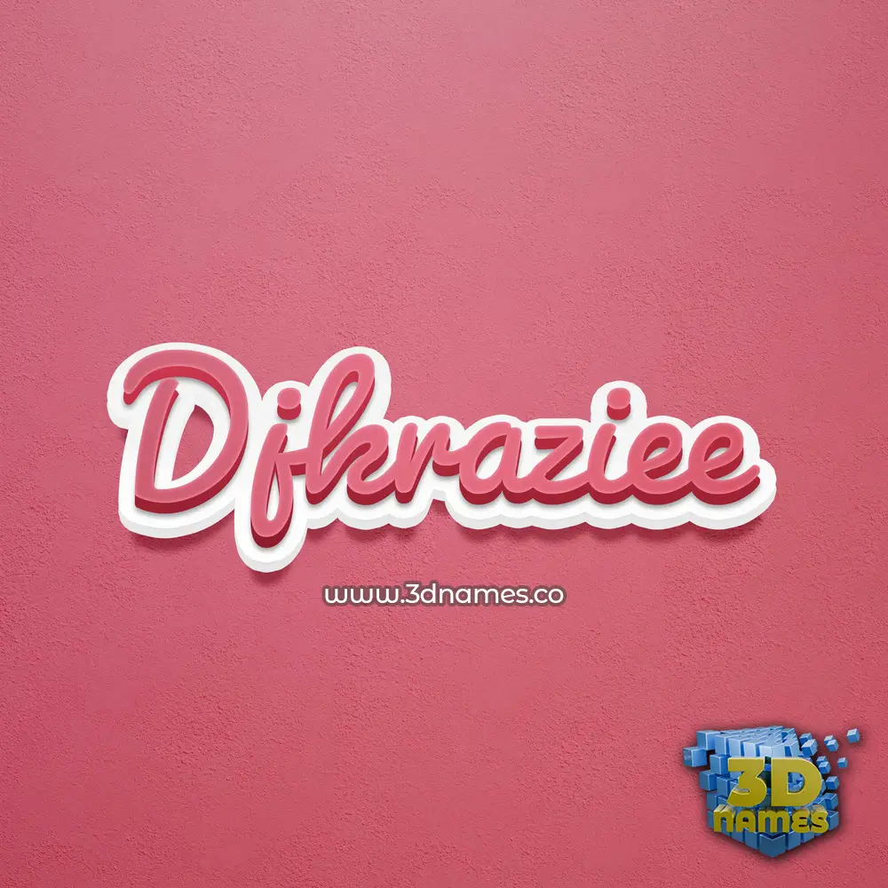 djkraziee in Red Scribble style - 3D name wallpaper