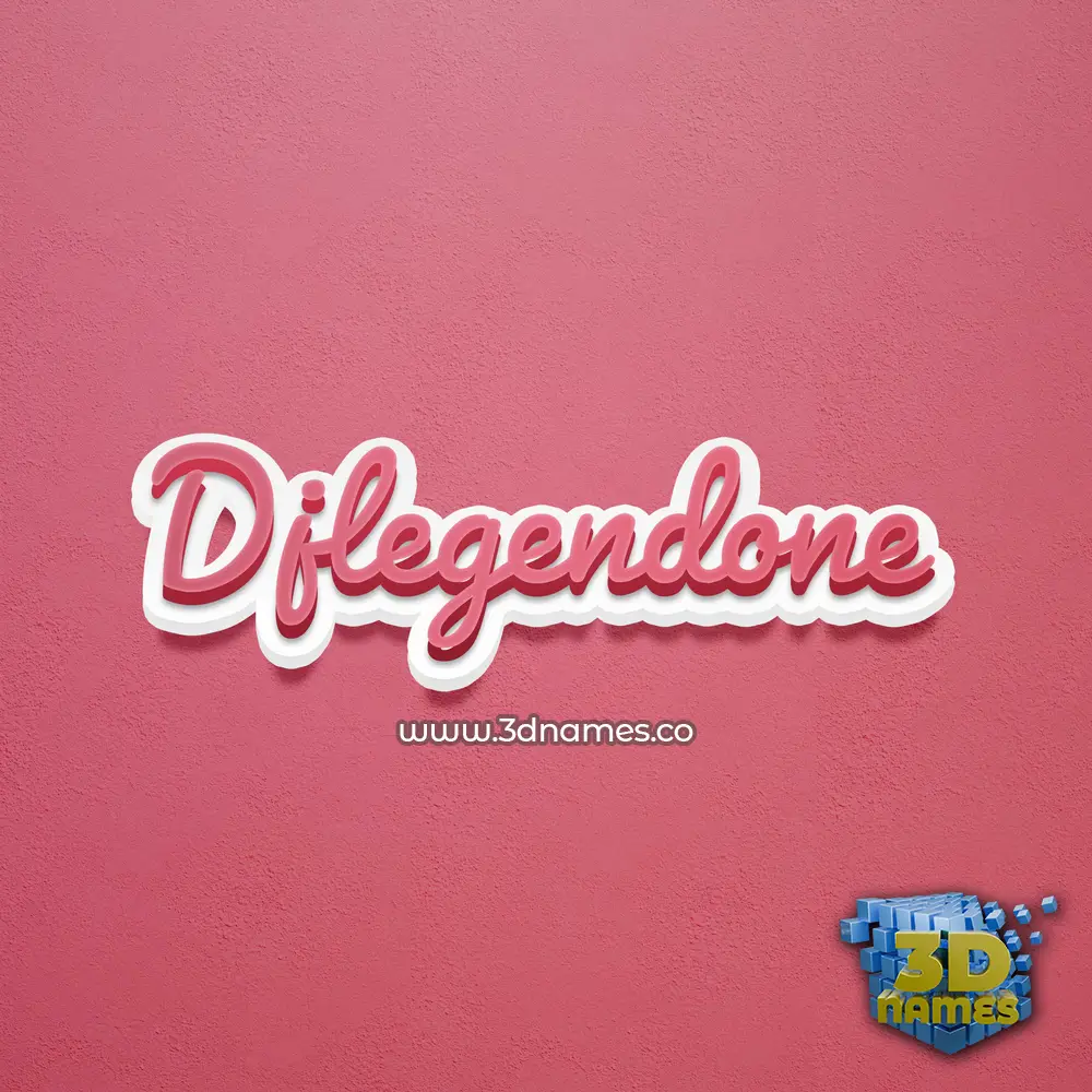 djlegendone in Red Scribble style - 3D name wallpaper
