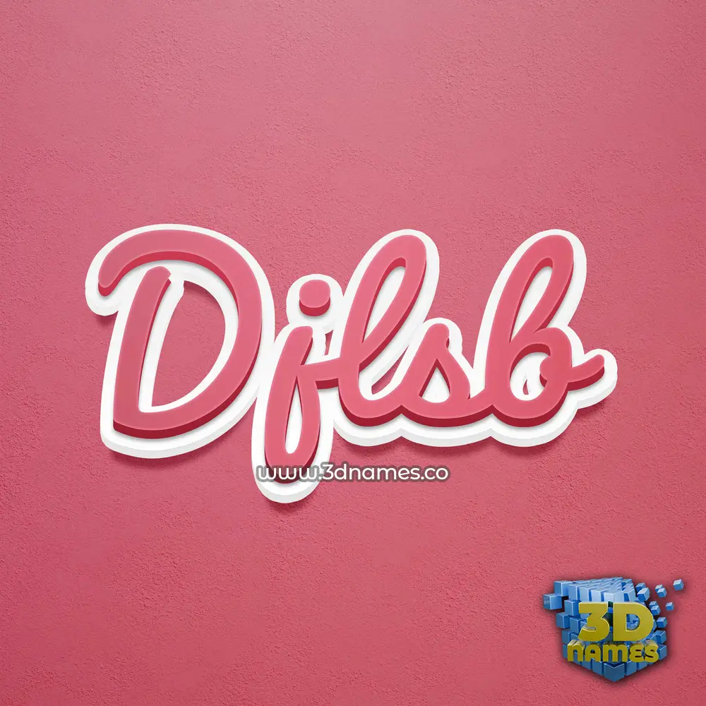 djlsb in Red Scribble style - 3D name wallpaper