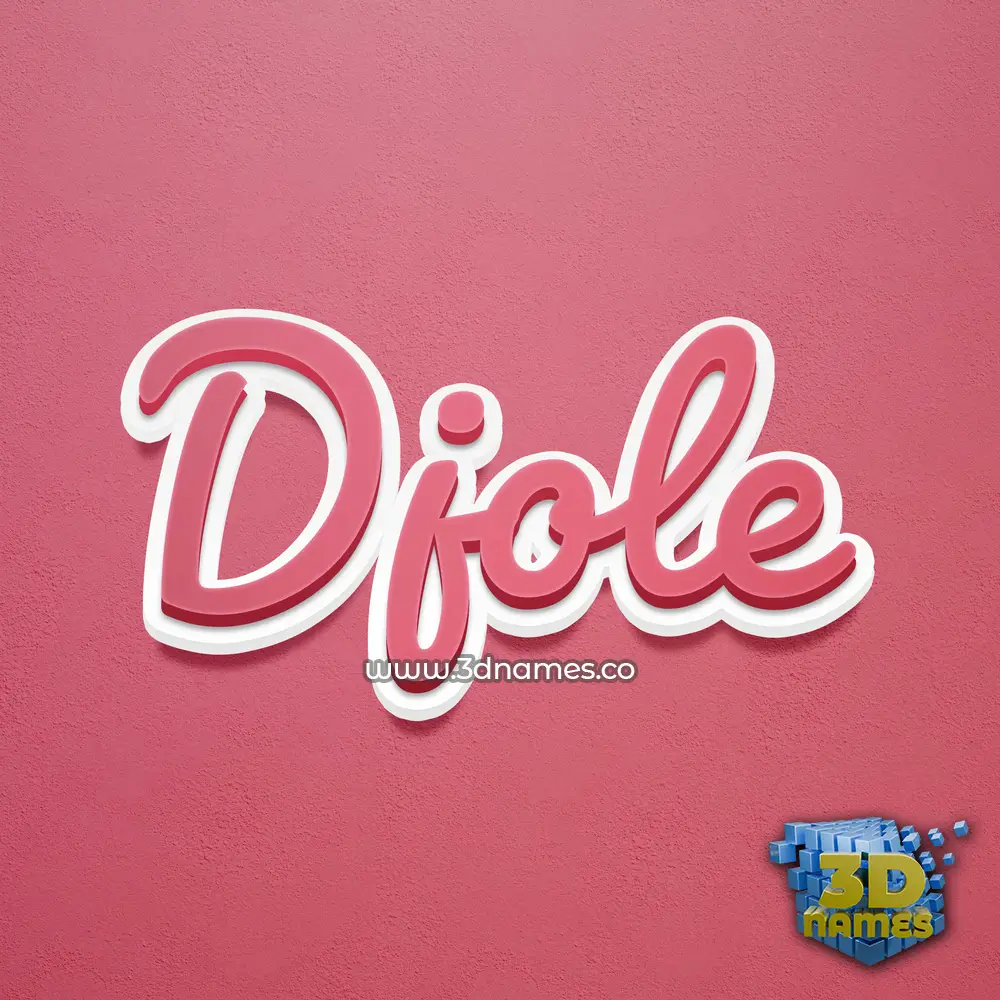 djole in Red Scribble style - 3D name wallpaper