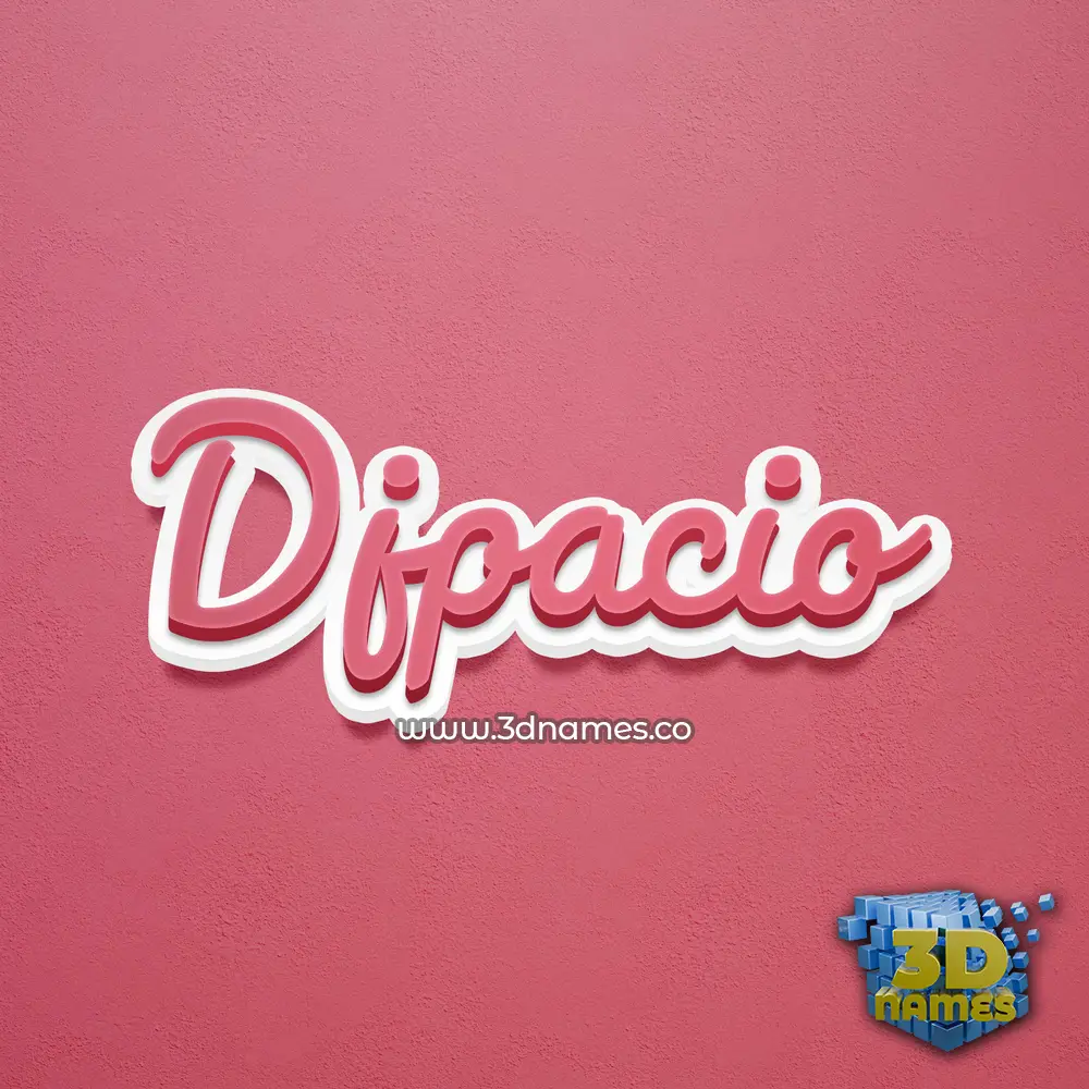 djpacio in Red Scribble style - 3D name wallpaper
