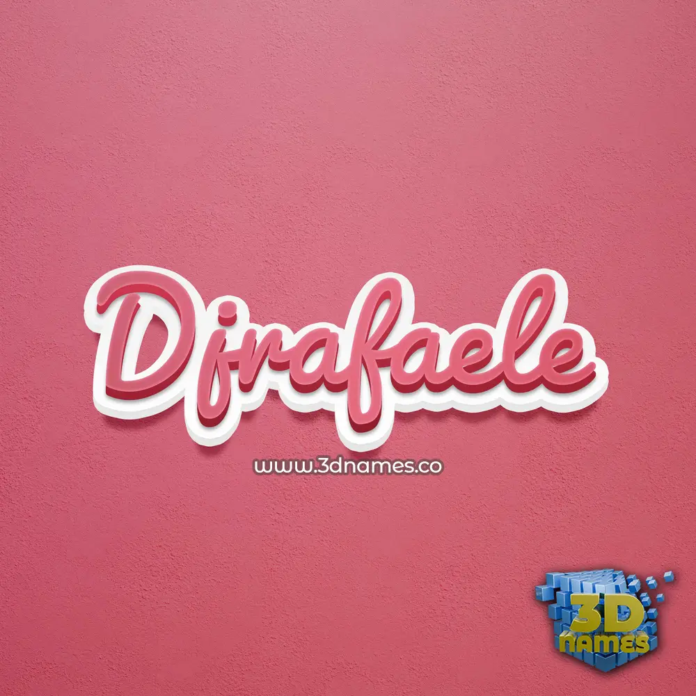 djrafaele in Red Scribble style - 3D name wallpaper