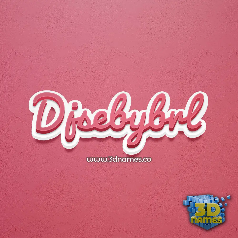 djsebybrl in Red Scribble style - 3D name wallpaper