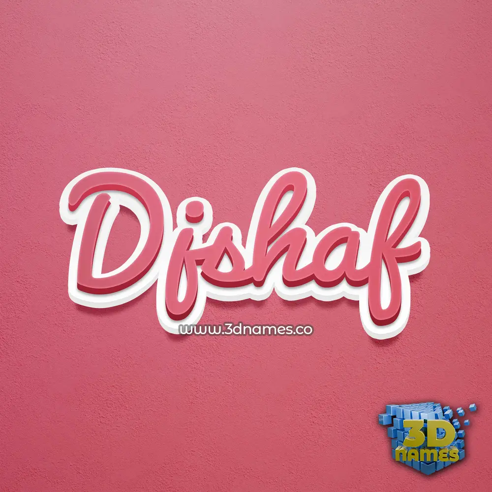 djshaf in Red Scribble style - 3D name wallpaper