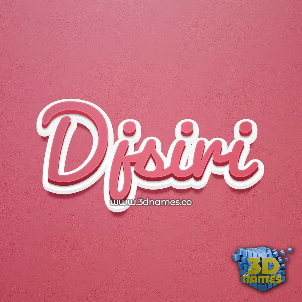 djsiri in Red Scribble style - 3D name wallpaper