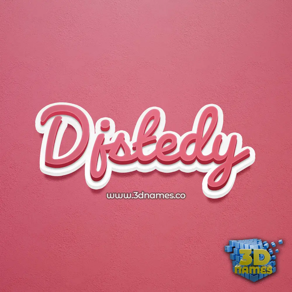 djstedy in Red Scribble style - 3D name wallpaper