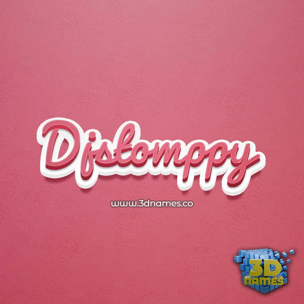 djstomppy in Red Scribble style - 3D name wallpaper